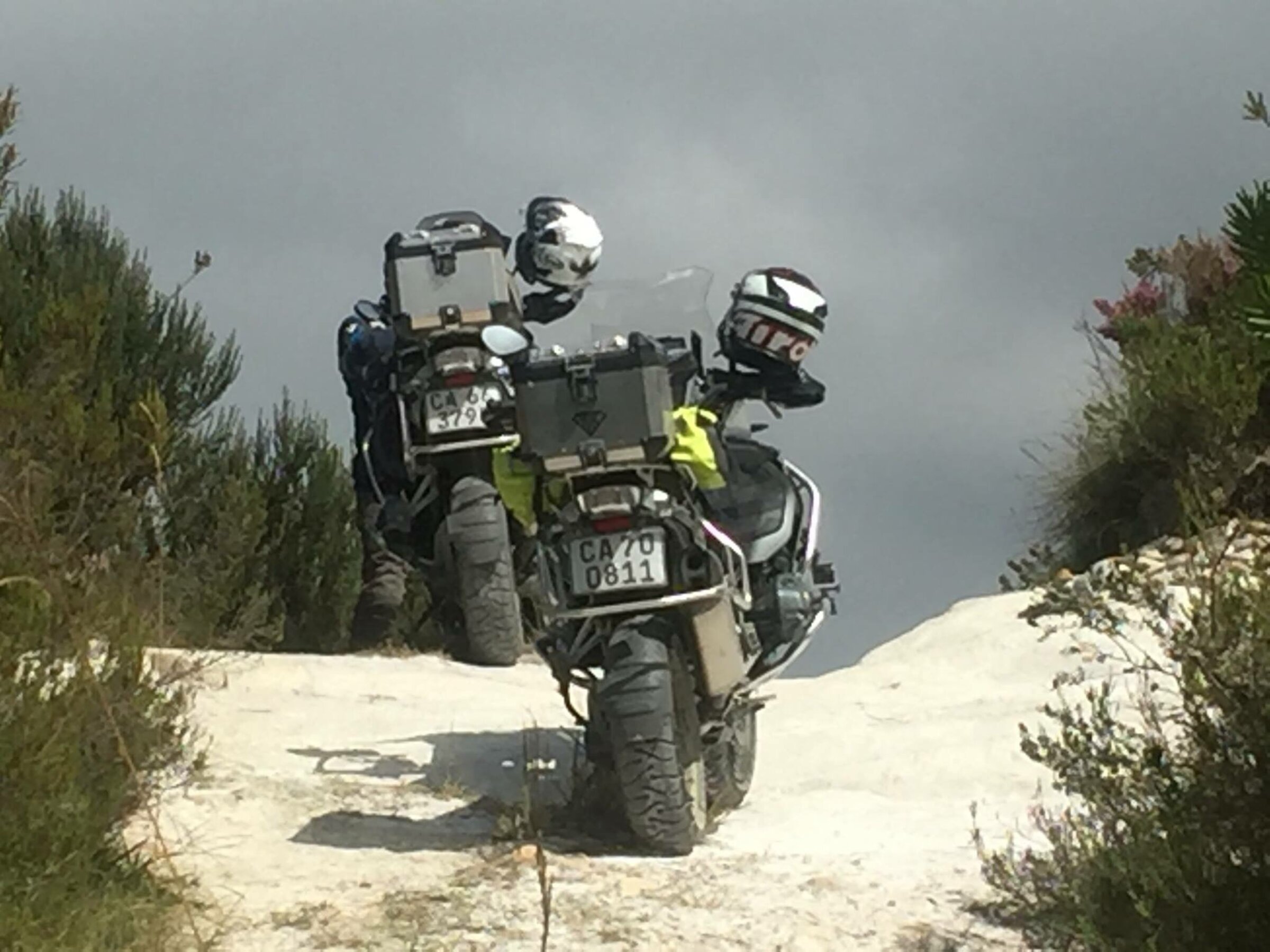 Rider practising on a quiet gravel road